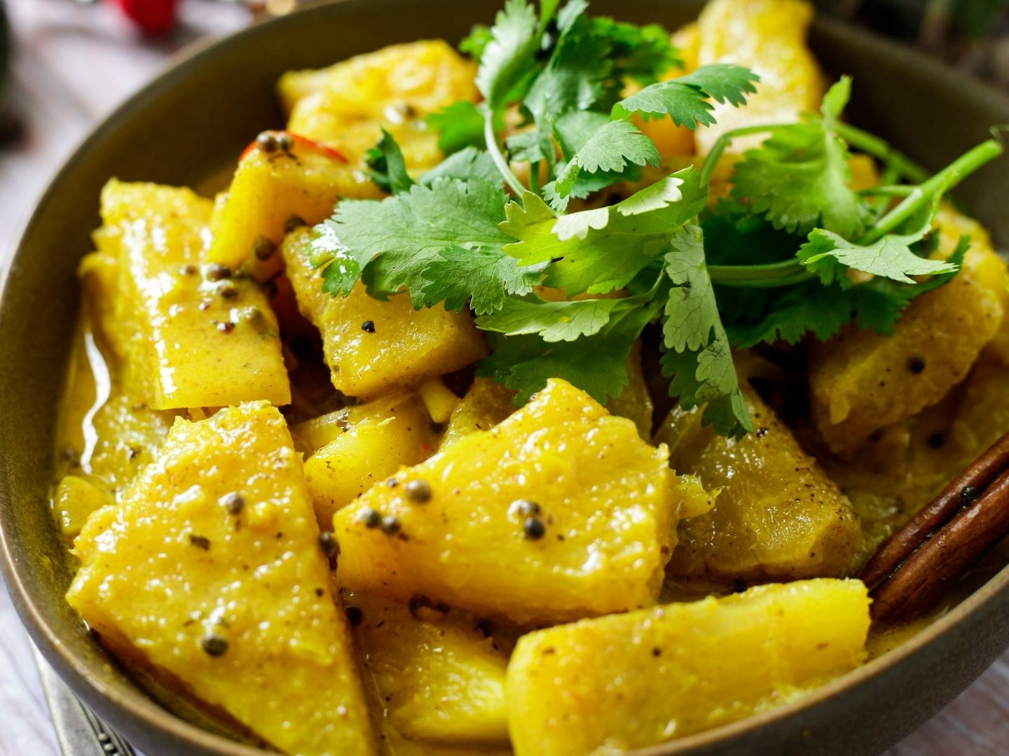 Sri Lankisches Ananas Curry Nahaufnahme 2