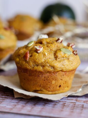 Vegane Kürbis-Bananen-Muffins Beitragsbild