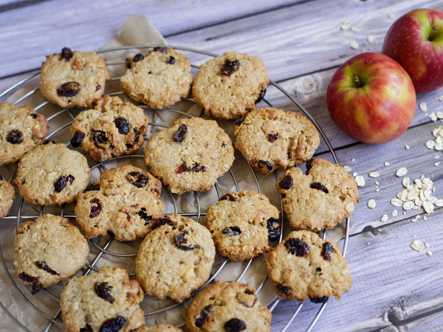 Vegane Apfelmus Haferflockenkekse