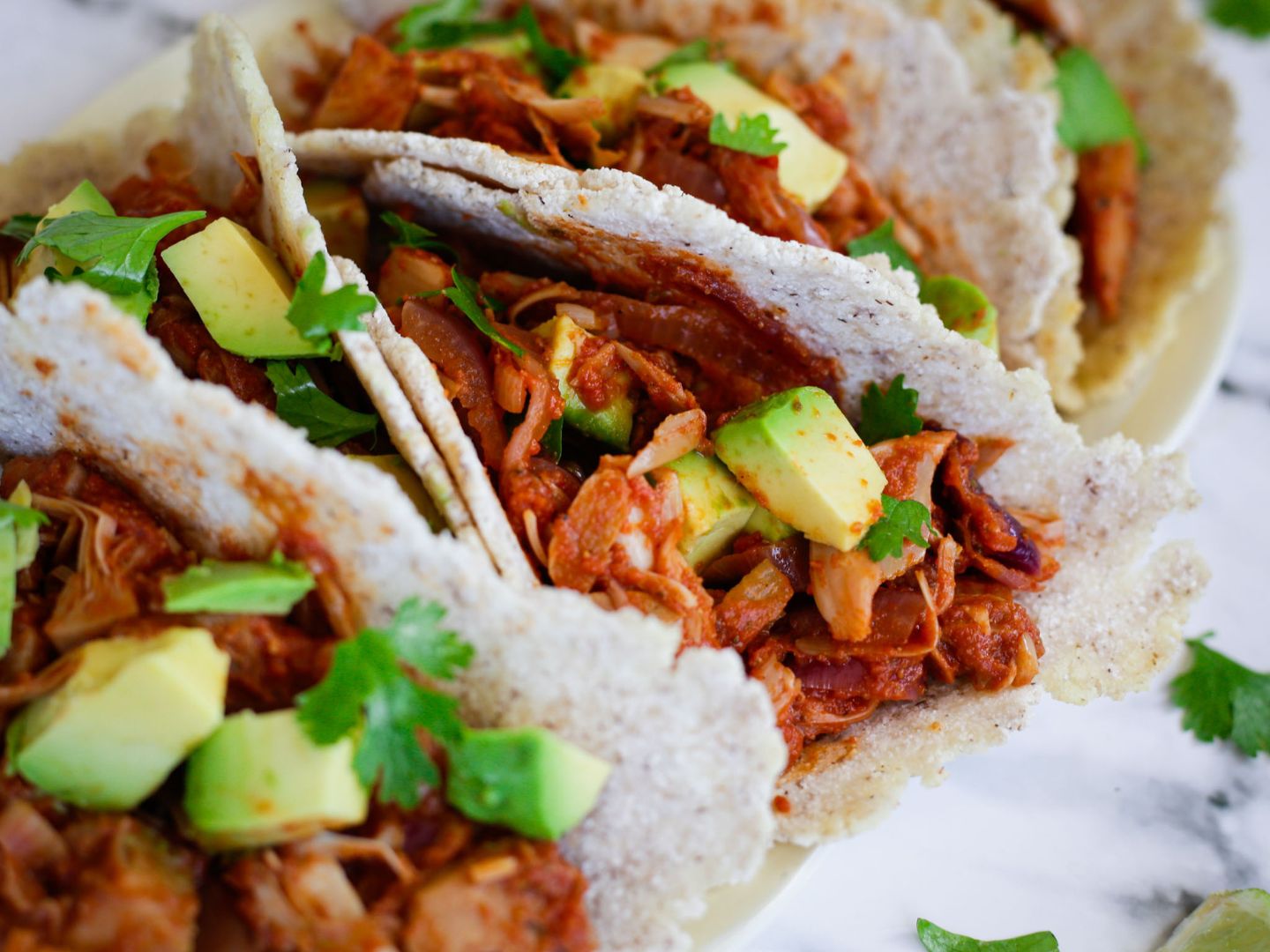 4 Tacos mit Jackfrucht